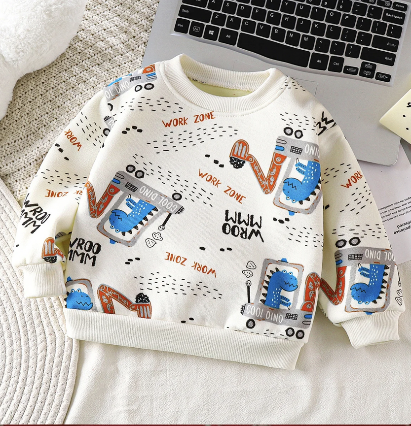 Unisex Kids White Sweatshirt Wroom