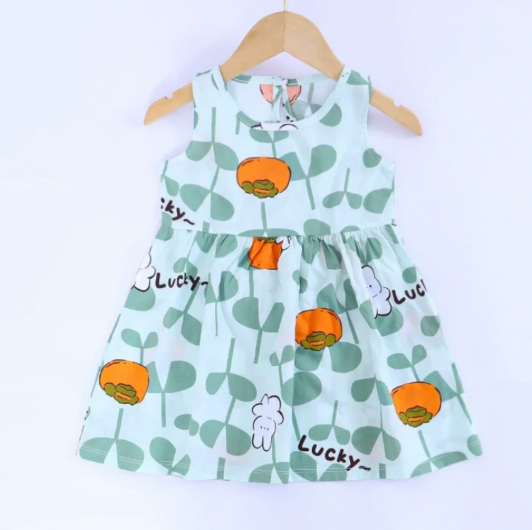 Little Girls Green Everyday Dress
