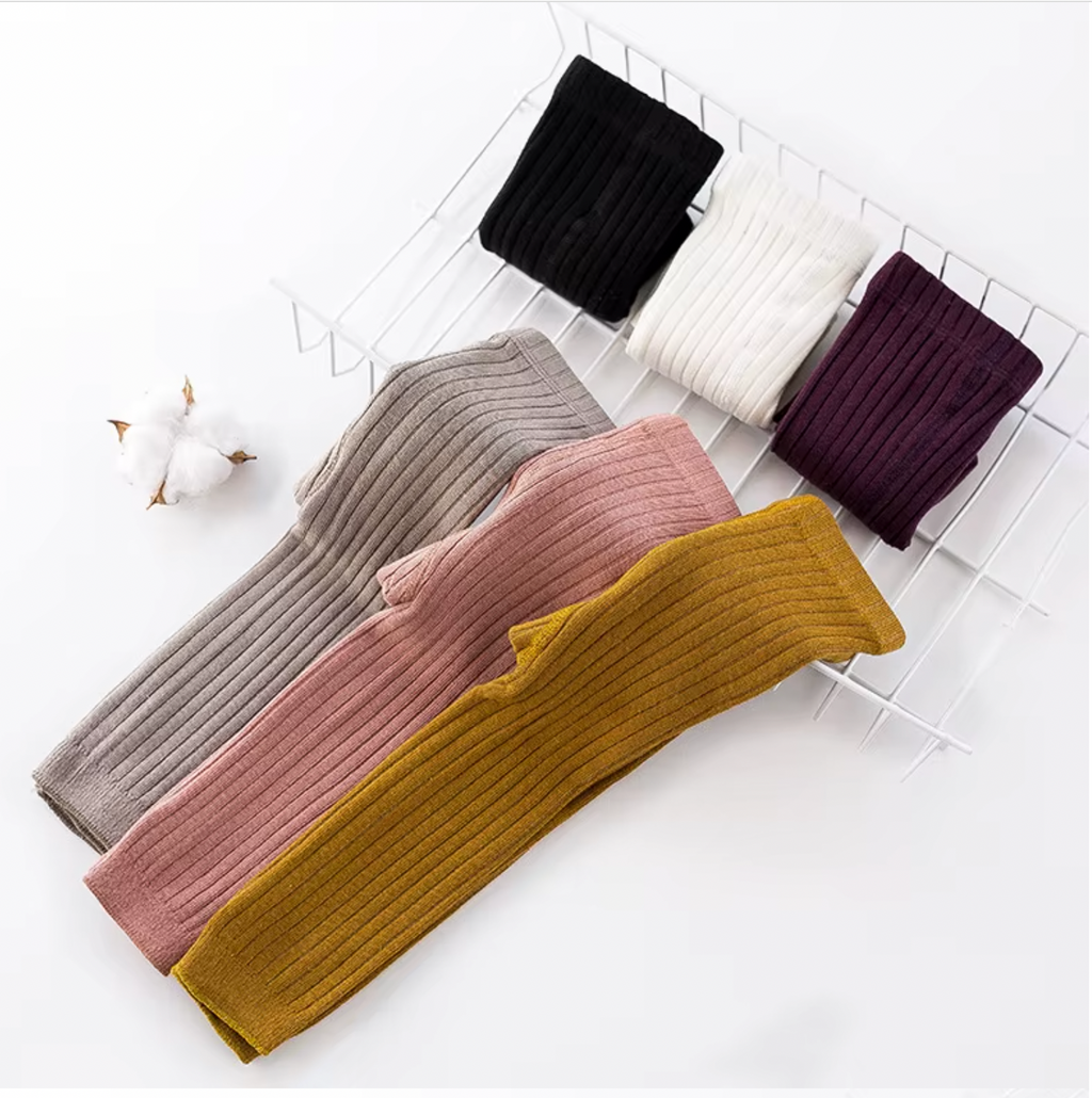 Ribbed Baby Leggings High Quality Knit Cotton Legging Girl Baby Leggings