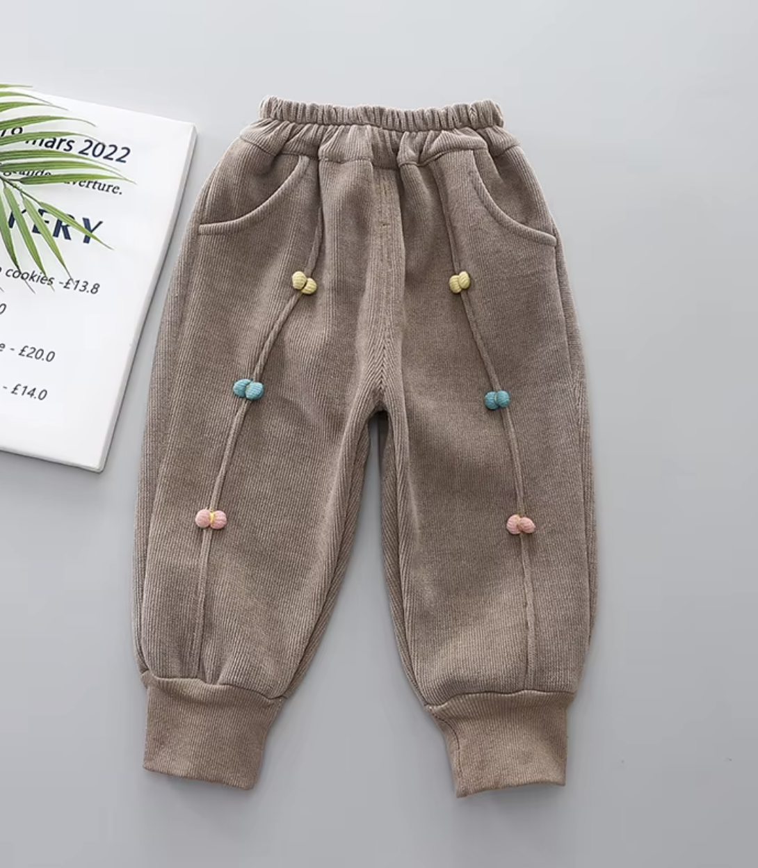 Snuggle Pom-Pom Girls Lounge Pants – Winter Cozy Collection.