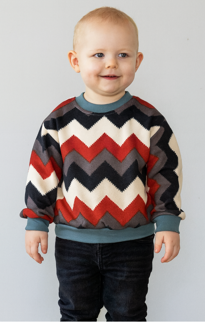 Zigzag Cozy Unisex Kids Sweatshirt